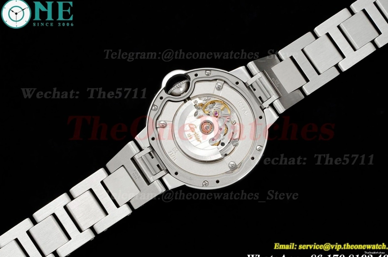 Dia 3KF SS Ballon Bleu 33mm Cartier Wht A076 Ladies SS De 0512